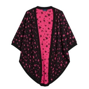 Elhoffer Essential Starry‎ Witch Dolman Cardigan Womens XS-L Celestial Star Moon